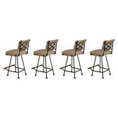 Set of 4 'Los Feliz' Swivelling Counter Stools by Design Frères, in COM