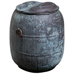 Large copper water barrel from Sweden