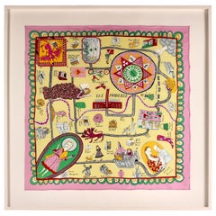 Grayson Perry framed silk scarf 2012