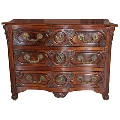 Period Louis XV Lyonnaise Walnut Wood Commode