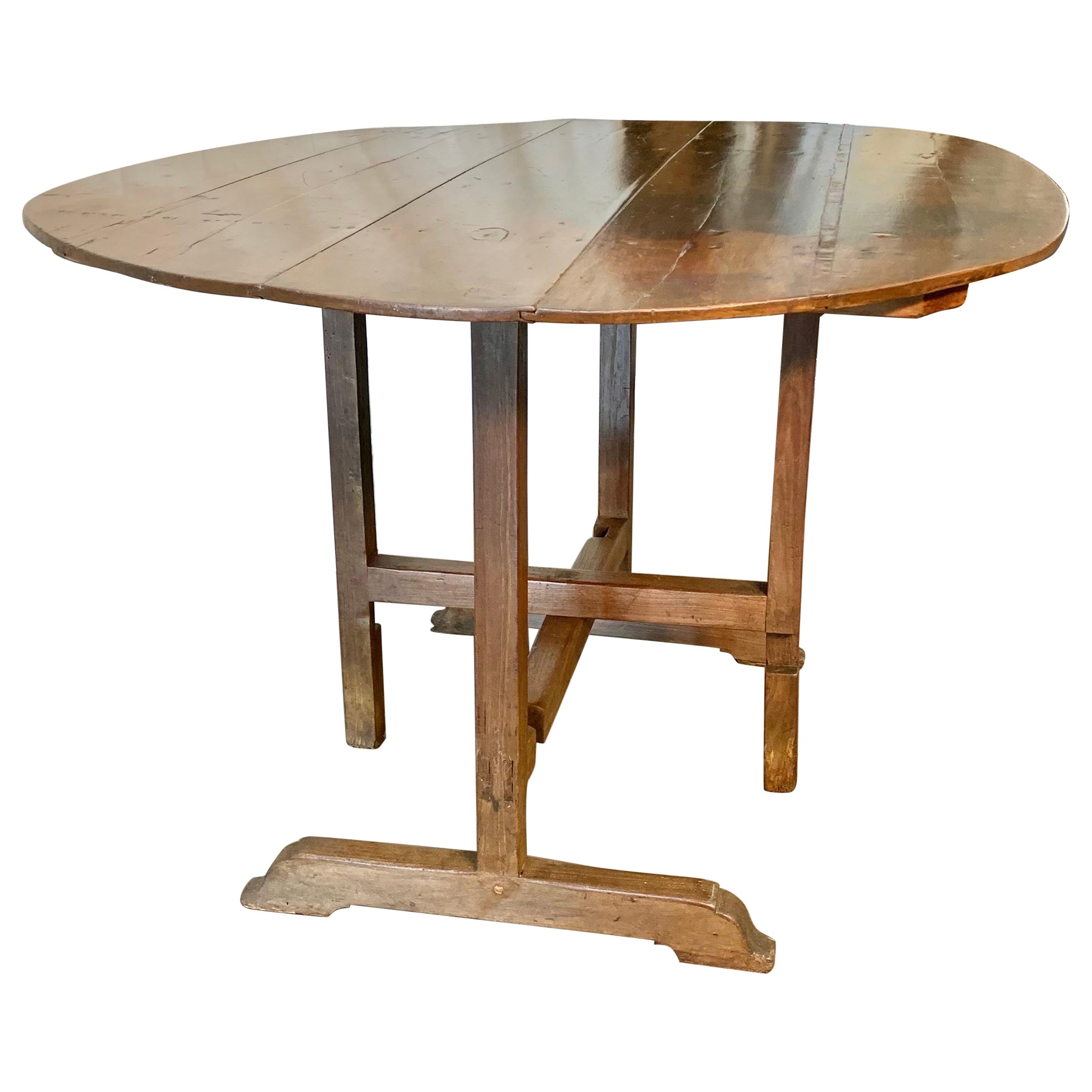 19th century French Walnut Wine Tasting Table For Sale