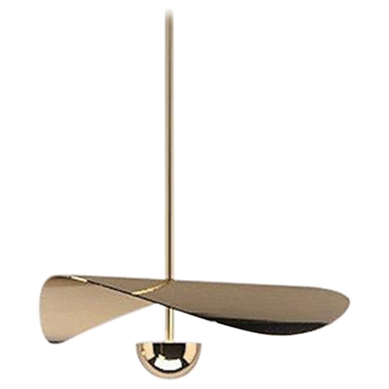 Bonnie Contemporary LED Small Pendant, Solid Brass or Chromed, Handmade/finished