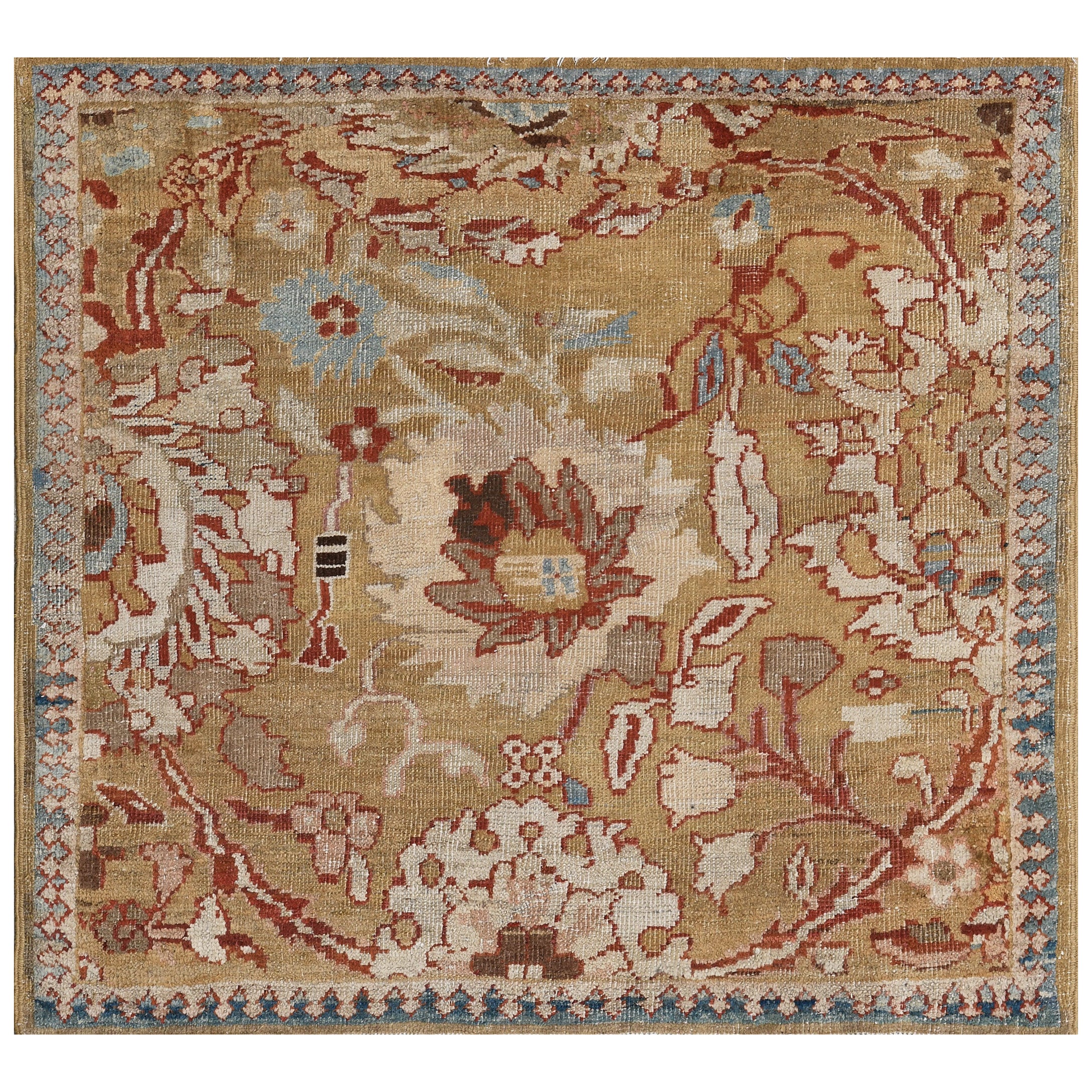 Hand-Knotted Antique Wool Ziegler Sultanabad Rug