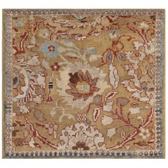 Hand-Knotted Antique Wool Ziegler Sultanabad Rug
