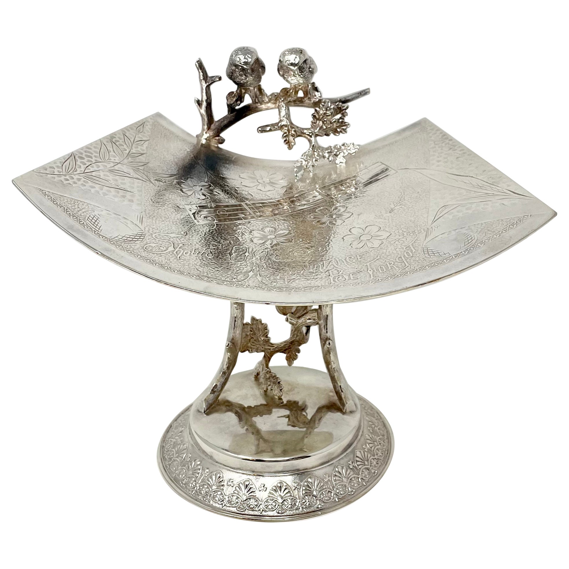 Antique American Silver-Plated "Derby Silver Co., Connecticut" Calling Card Tray For Sale