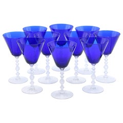 Circa 1930s Set of 10 Water Goblets by Cambridge Glass Co.