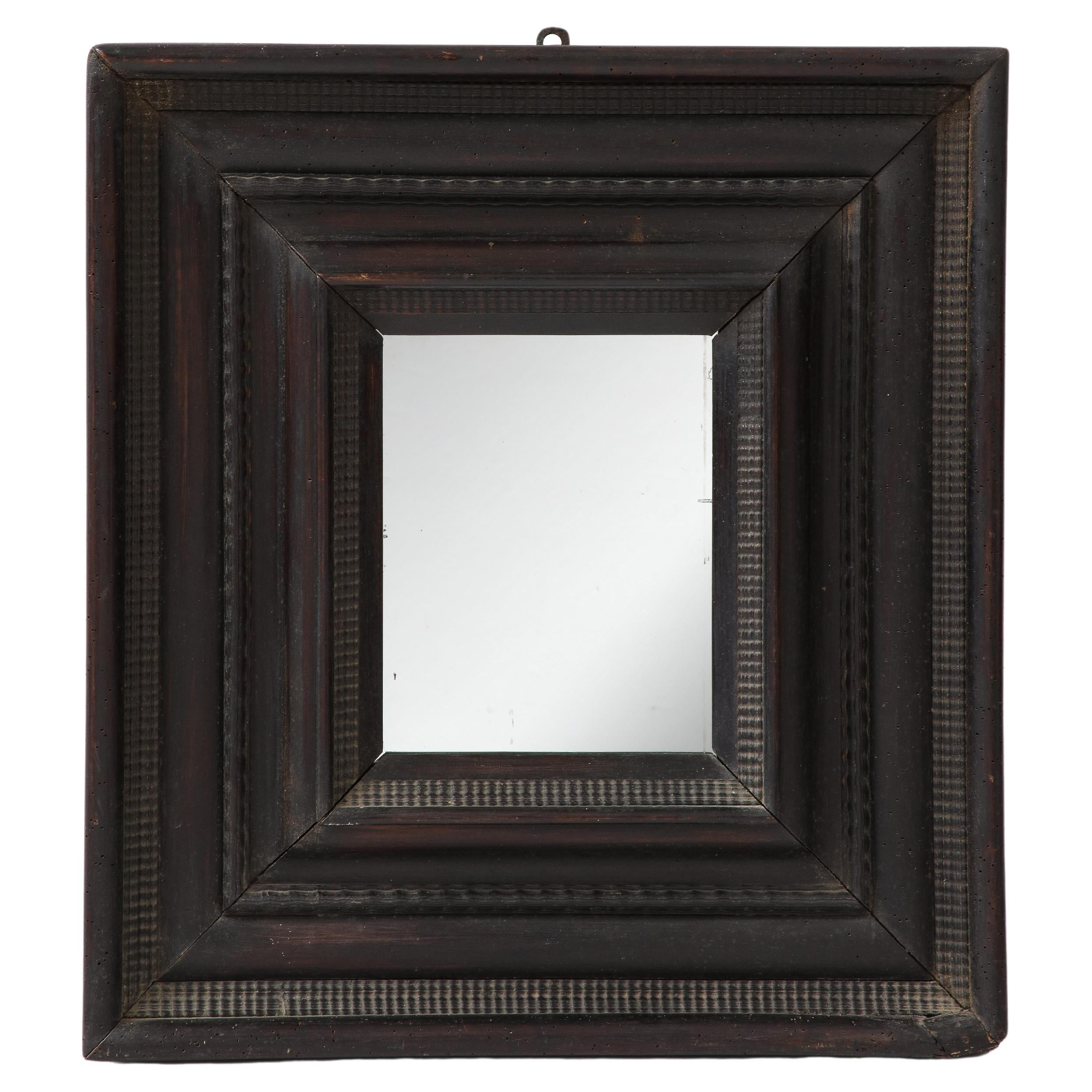 17th C. Italian Ebonized Mirror   