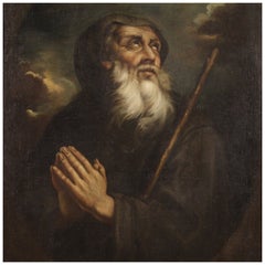 17th Century Oil On Canvas Antique Italian Religious Painting, 1670