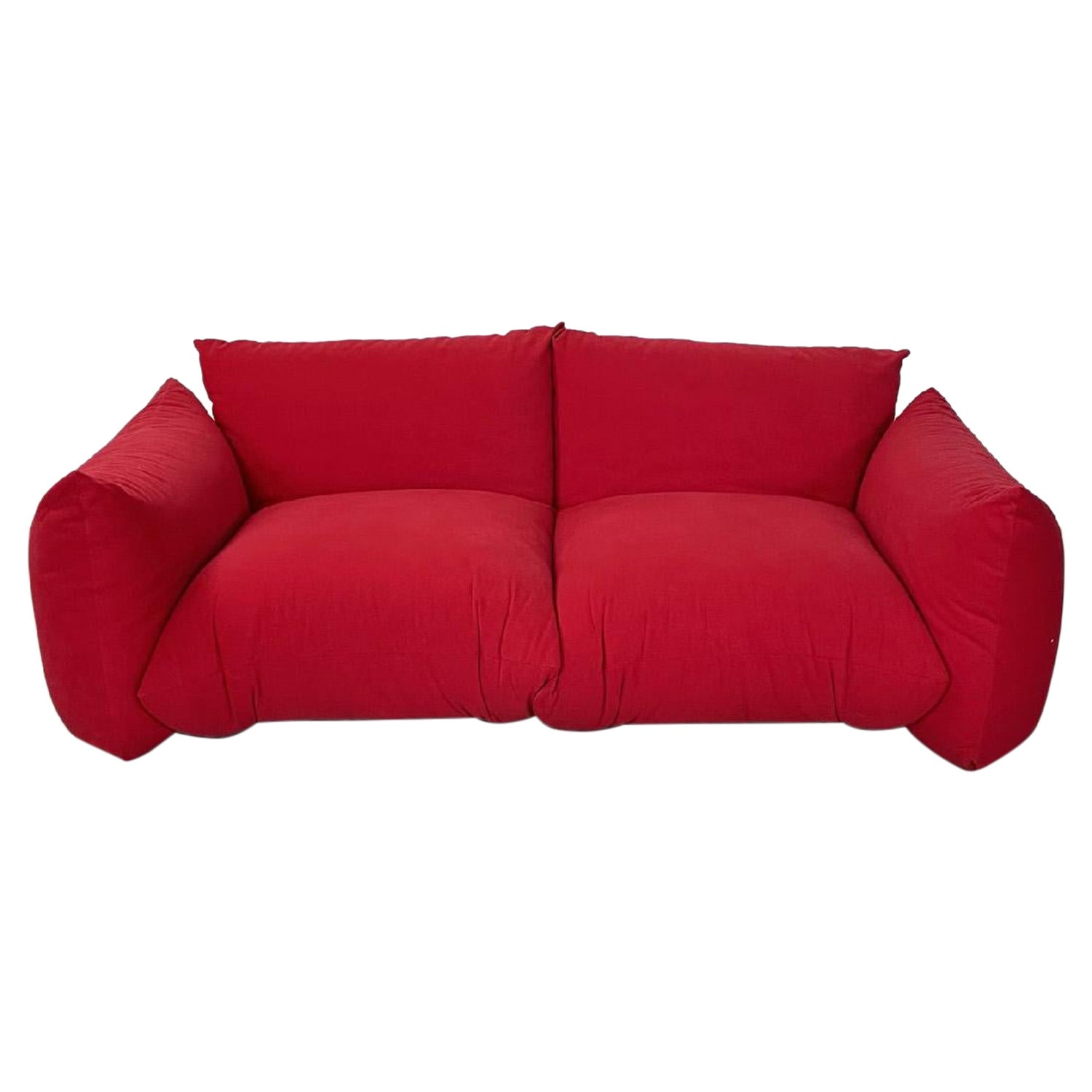 Italian modern red sofa Marenco by Mario Marenco for Arflex, 1970s For Sale