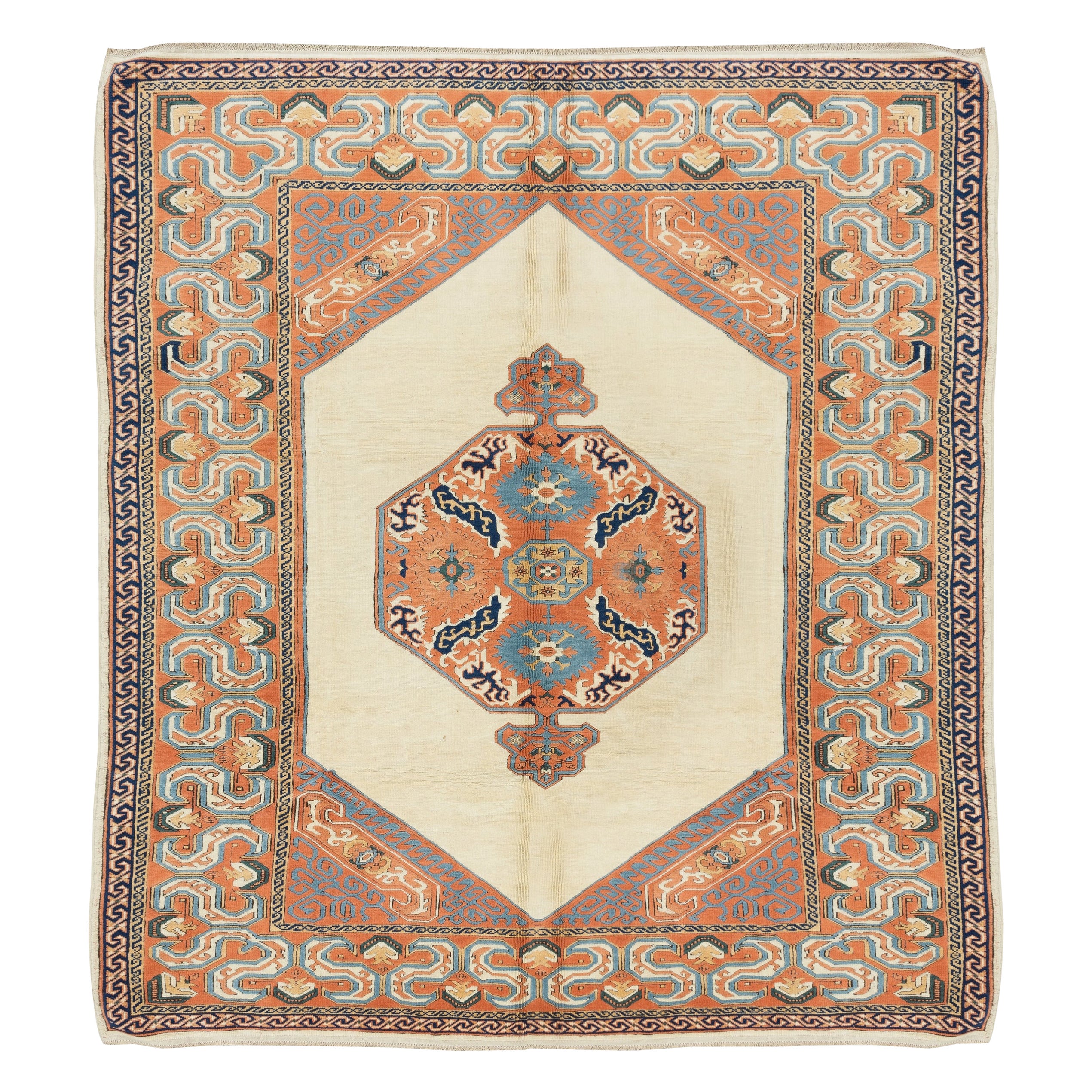 8.3x9.8 Ft Handgefertigter Türkischer Teppich, Moderner Dekorativer Teppich, 100% Wolle