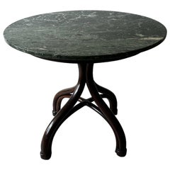 Adolf Loos Cafe Museum Center Hall Table with Green Marble Top, Austria 1910