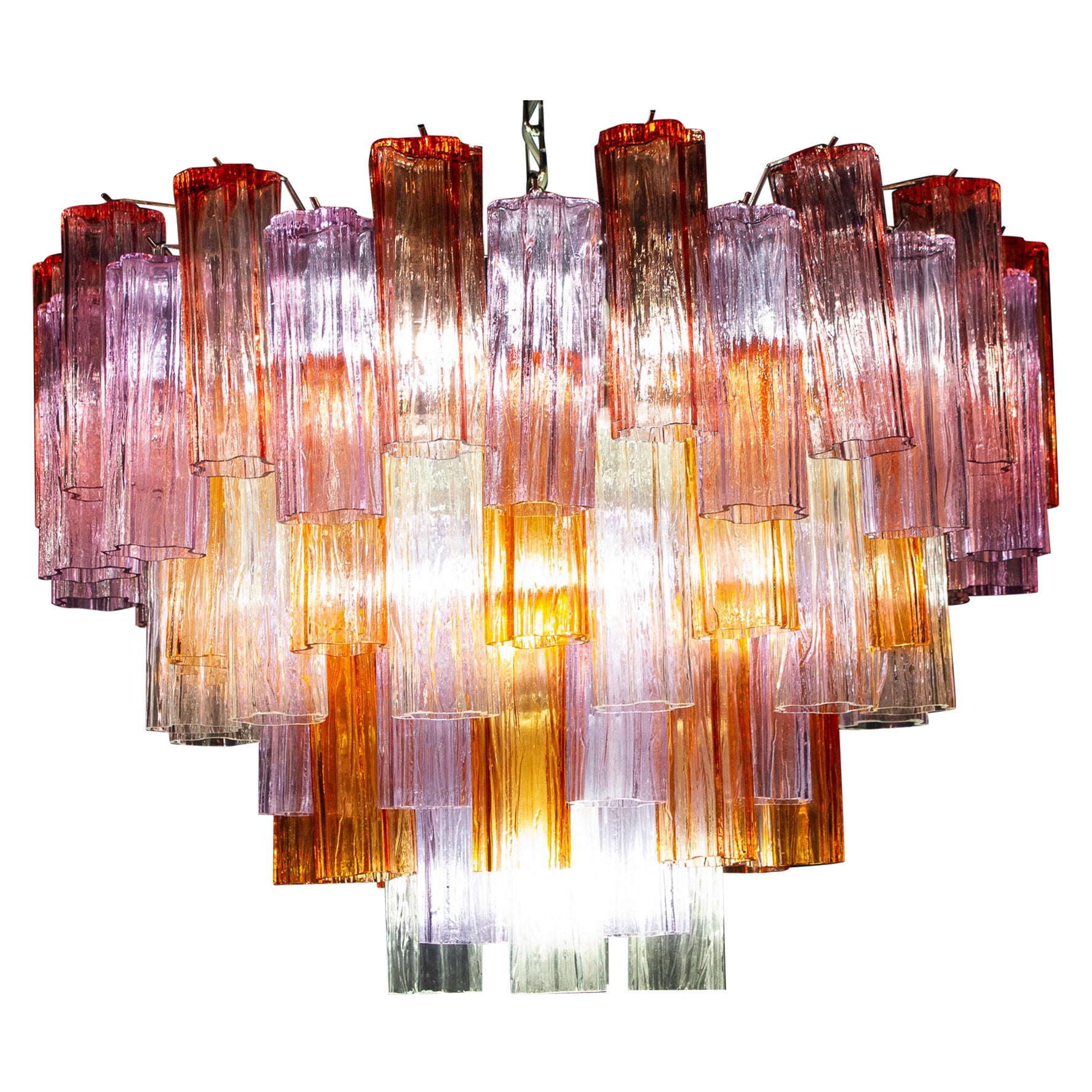 Moderne  Lustre Tronchi en verre de Murano multicolore