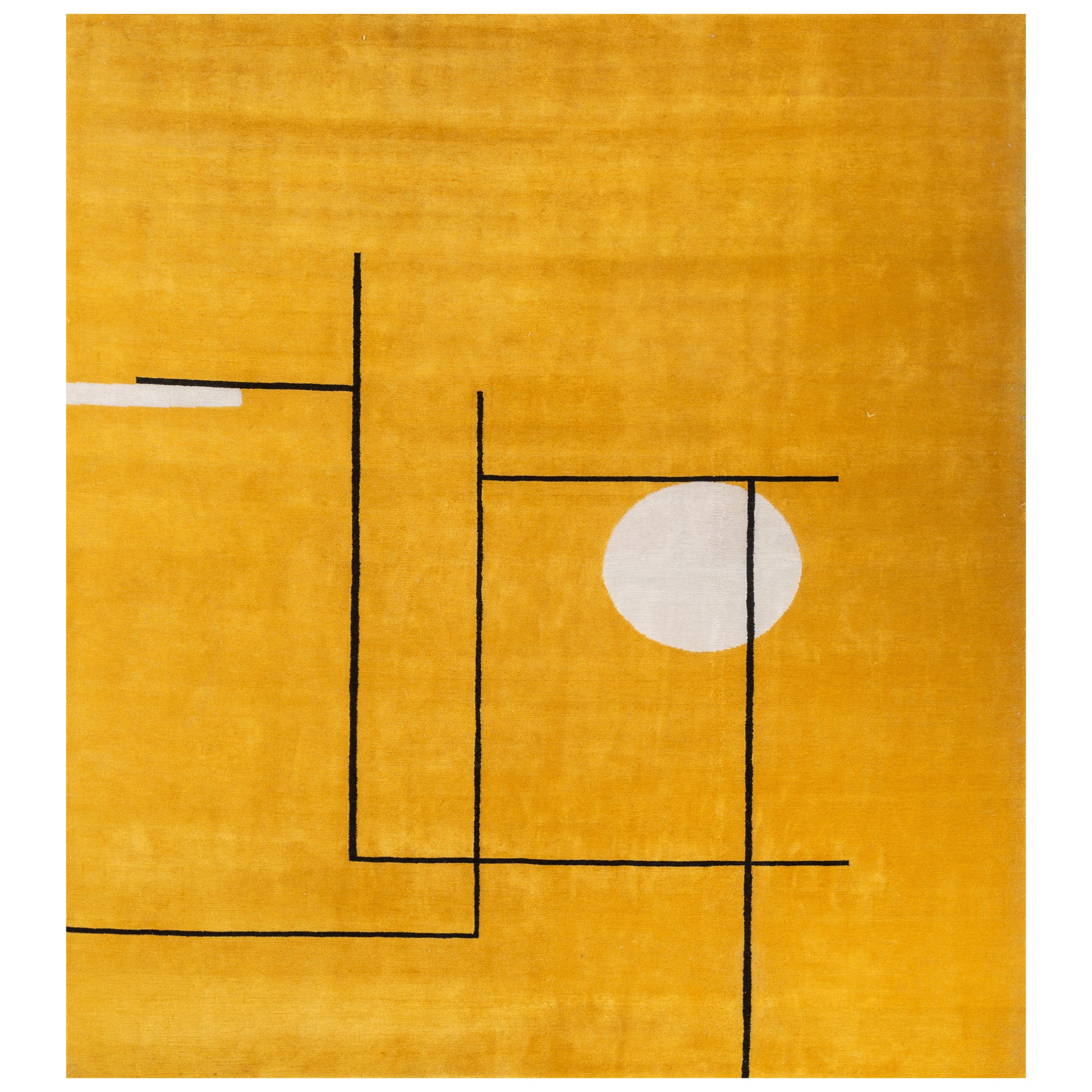 De Stijl Rug by Rural Weavers, Knotted, Wool, 360x450cm For Sale