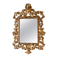 19th French Empire Period Carved Gilt Wood Mirror