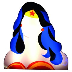 Contemporary Art Lighting Sculpture - Wonder Woman by Marco Lodola