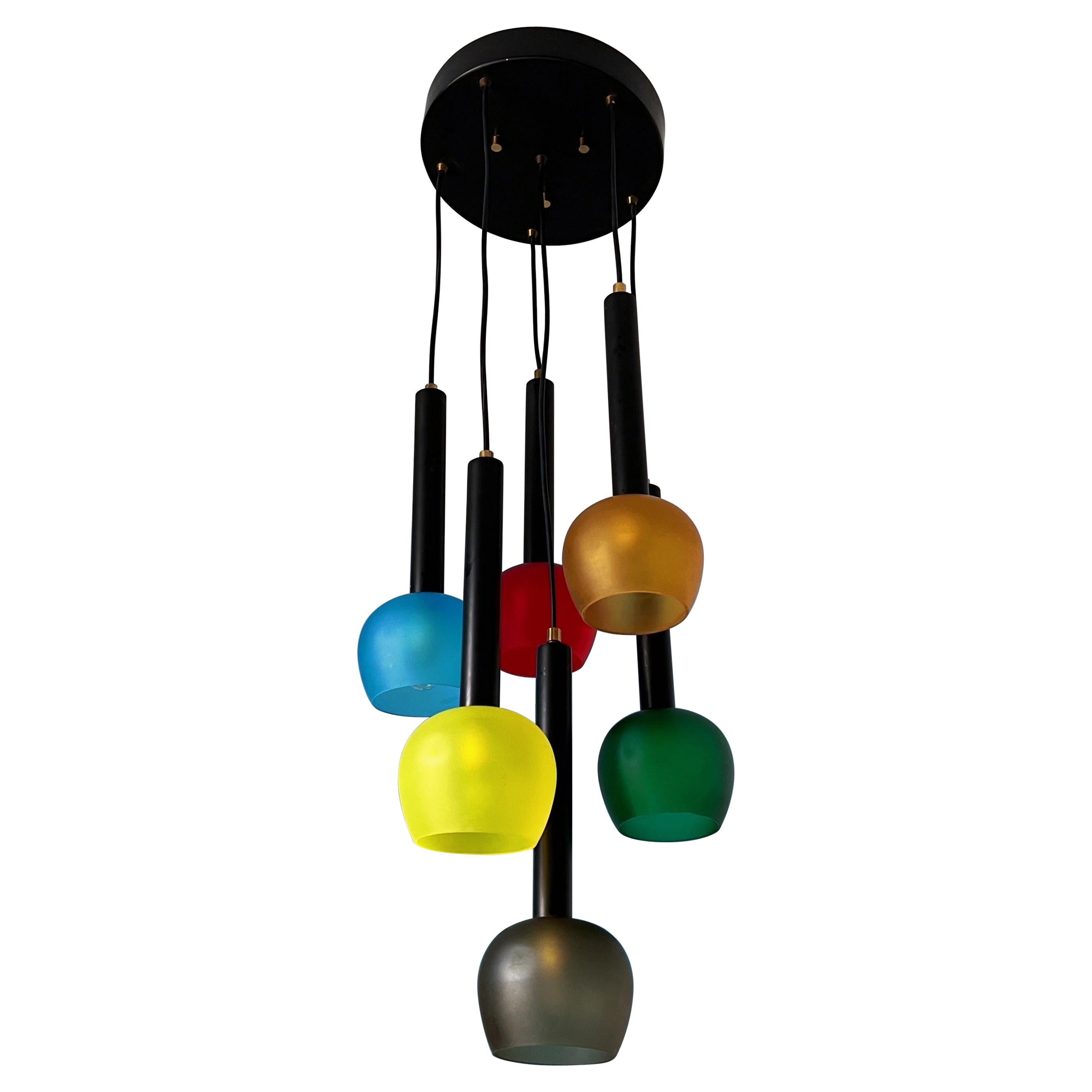 Mid-century Italian suspension light by Vistosi, 1960  For Sale