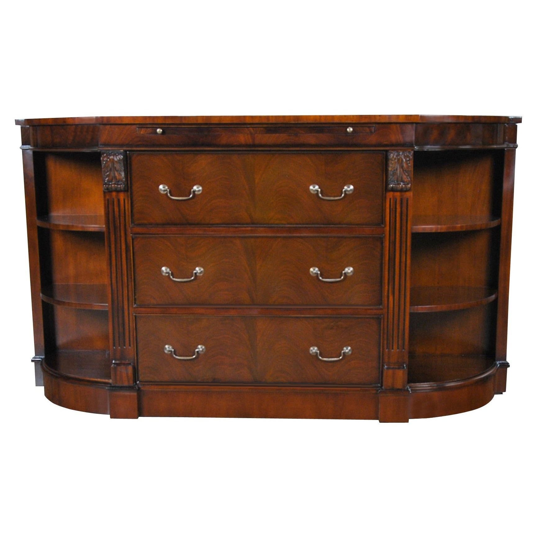 Mahogany Credenza with Pullout Slide For Sale