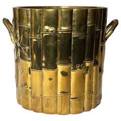 Antique English Brass Bamboo Planter, Circa 1890.