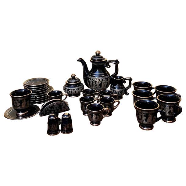 Greece 24k Gold 30 Pieces Tea Set For Sale at 1stDibs | 24k gold tea ...
