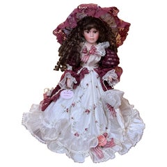 Vintage Homeart Bisque Porcelain Isabella Doll On Stand