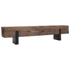 Antique Central European Timber Bench