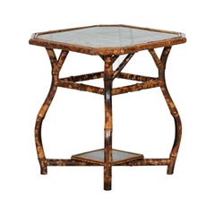 19thC English Chinoiserie Bamboo Side Table
