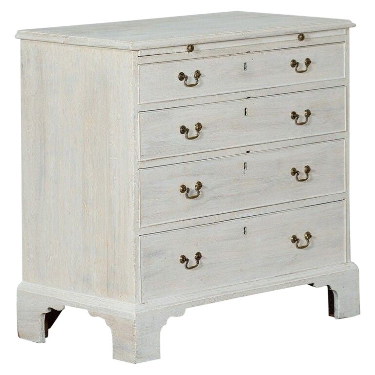 George III Bleached Mahogany Graduated Writing Chest Drawers For Sale