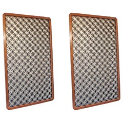 A Pair of 1960s Disc Screens in Oak Frames