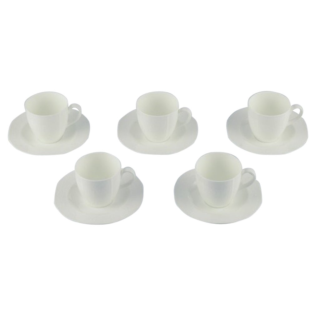 Laureto Weiss, Heinrich, Villeroy & Boch, Joop.  Five coffee cups with saucers.