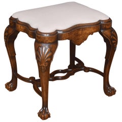 Antique Carved walnut stool