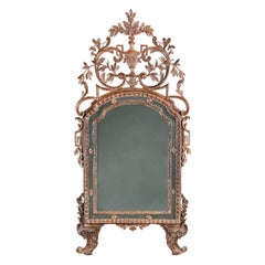 An 18th Century Rococo Silver Gilt Pier Mirror