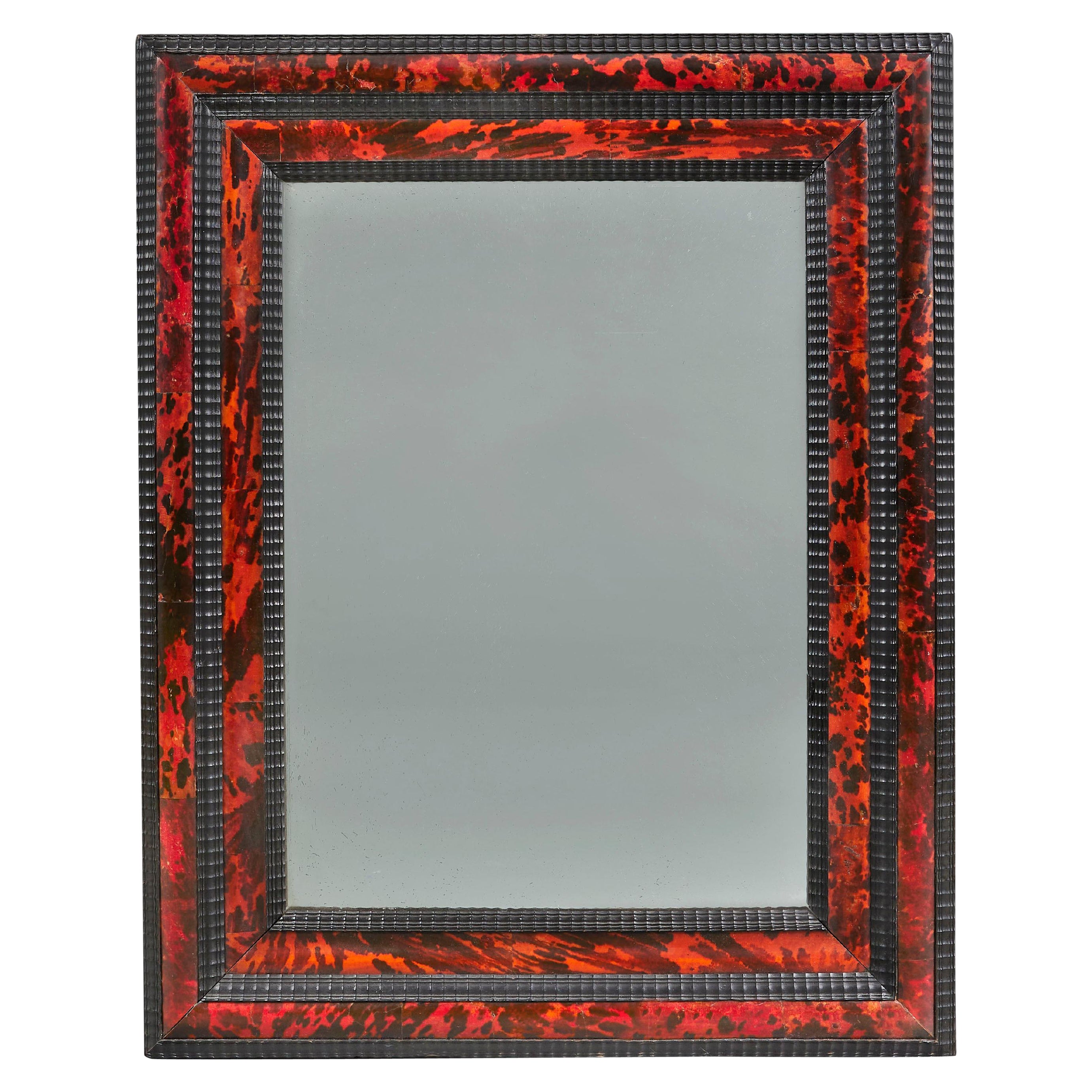 A fine red tortoiseshell pier mirror 