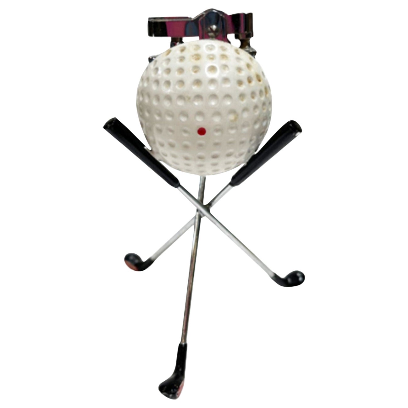 Mid Century Modern Novelty Pro Golf Ball Table Desk Lighter For Sale