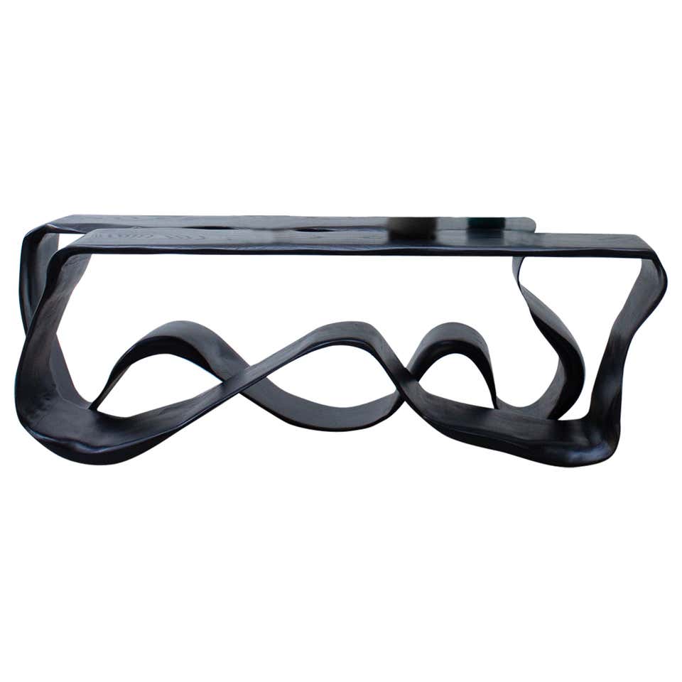 Rectangle Table With Ribbon Ribbon Console Table For Sale at 1stDibs