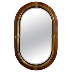 Oval art deco mirror