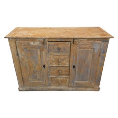 Gustavian Swedish Cabinet / Buffet with a Scraped Painted Finish