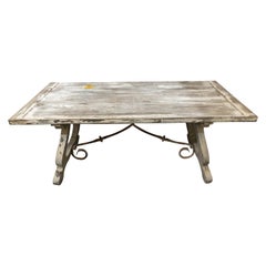 Antique Late 19th Century Painted Dining Table