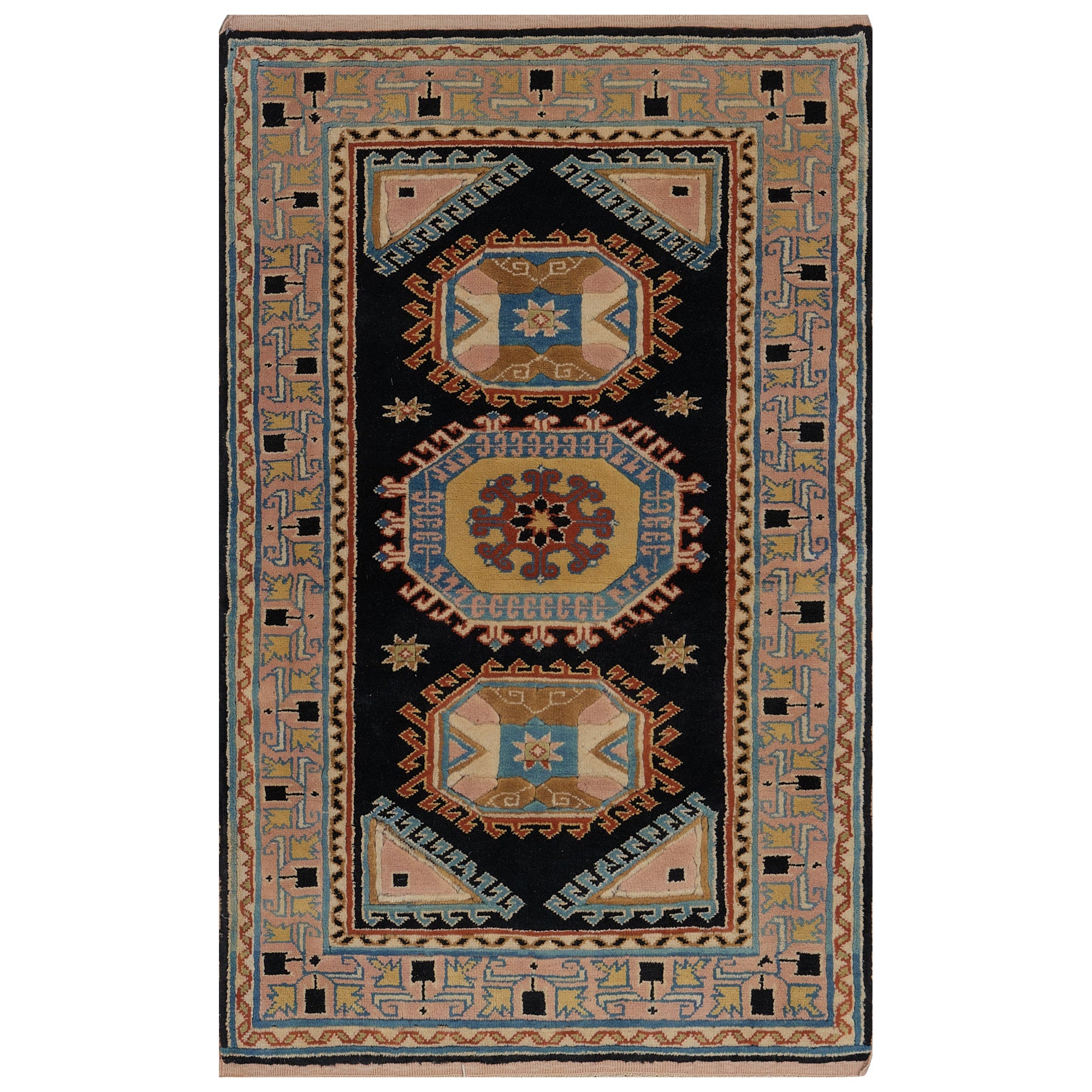 Traditioneller handgeknüpfter türkischer Teppich aus Wolle