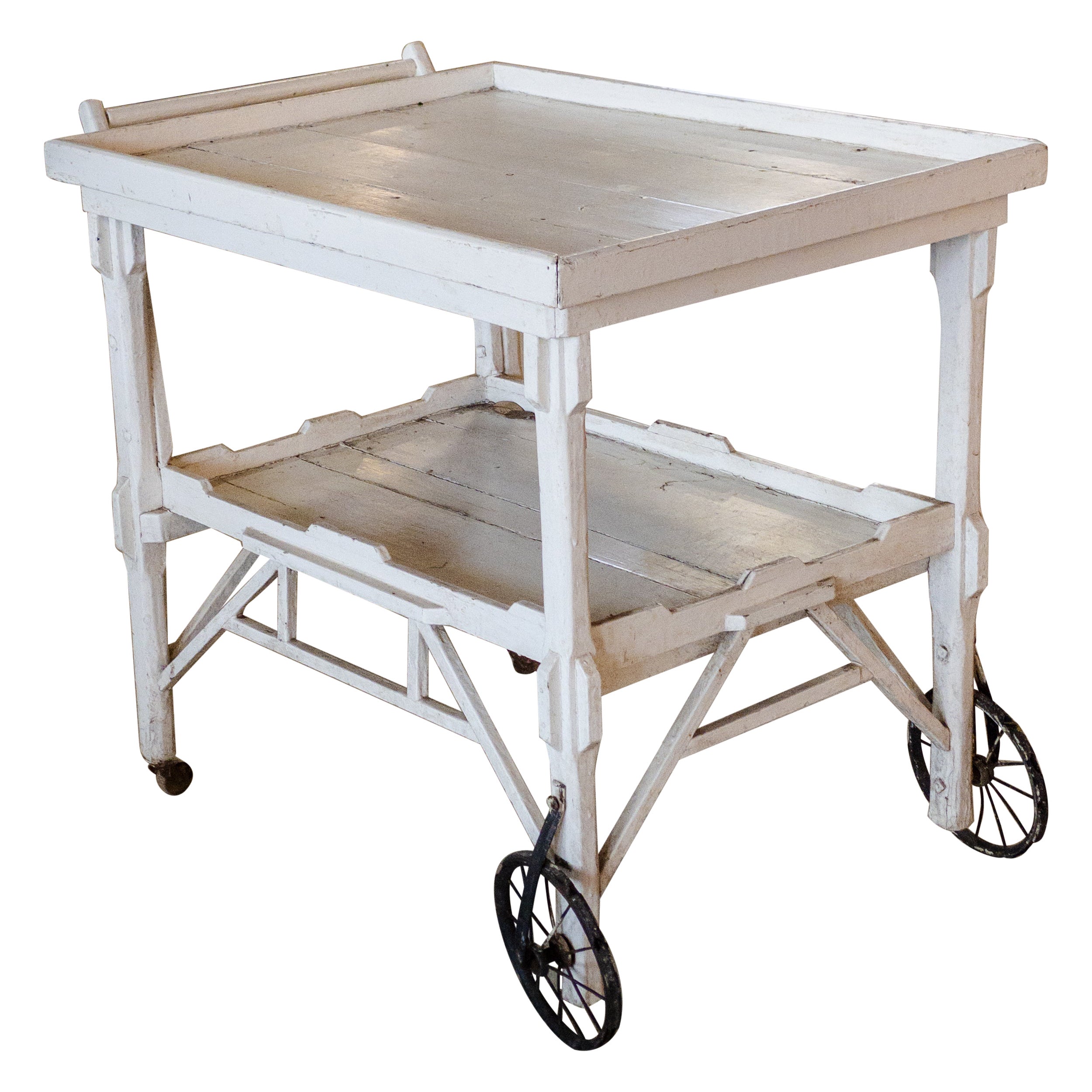 Vintage Painted Garden Cart For Sale