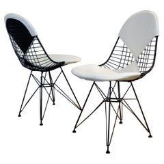  Eames for Herman Miller DKR Wire Chairs Eiffel Tower Bases, 1950's 