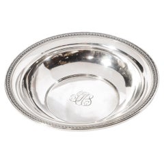 J.E. Caldwell Sterling Silver Art Deco Serving Bowl W/ Monogram