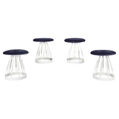 Vintage Enameled Iron Stools by Arthur Umanoff for Shaver-Howard Inc.