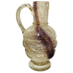 After The Roman Antique - Rock Crystal, Glass & Gold Flecking Grand Tour Pitcher