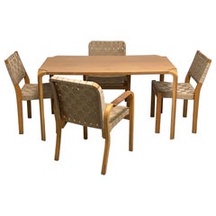 Alver Aalto Dining Table and Four Chairs 