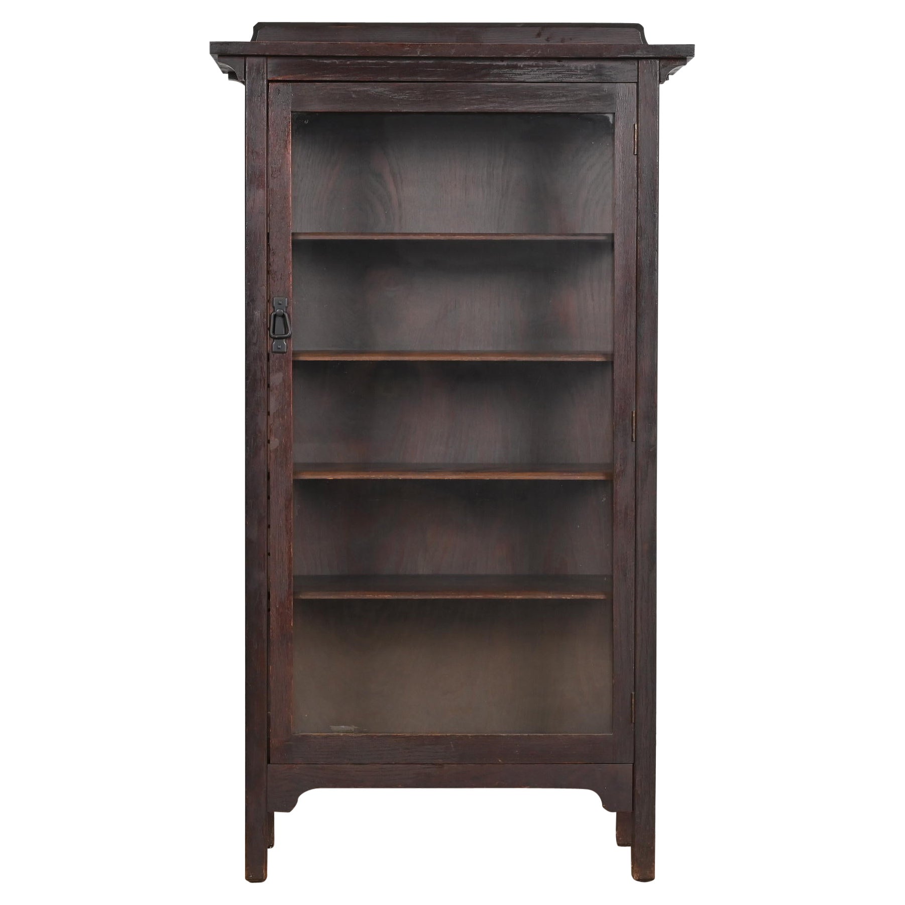 Stickley Brothers Style Mission Oak Arts & Crafts Bookcase Cabinet, Circa 1900