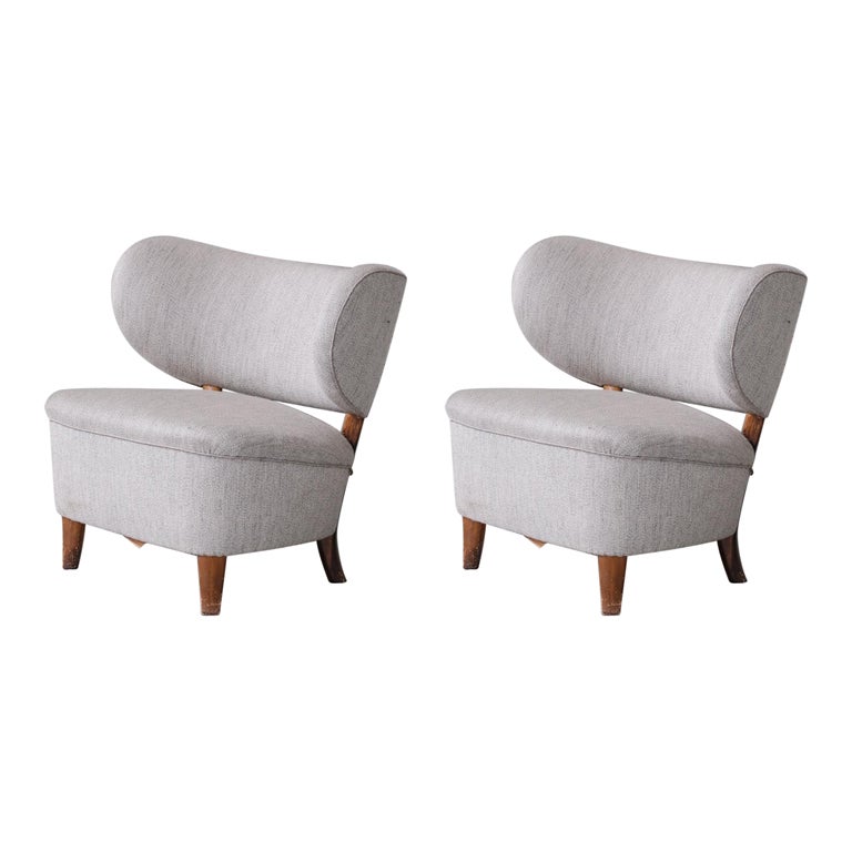 Pair of Mid-Century Lounge Chairs attr. to Otto Schulz For Sale
