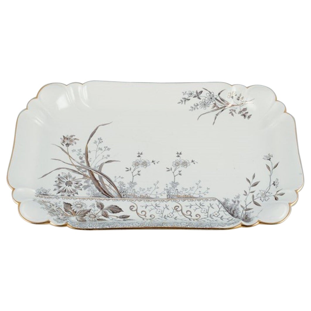 "Peking", Gustavsberg, Sweden. Colossal serving platter in faience.  For Sale