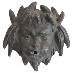 A Lead Ceres Wall Fountain Mask circa 1880