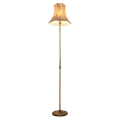 Used Brass Arts and Crafts Brass Column Floor Lamp    