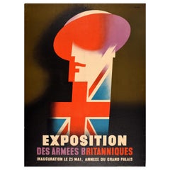 Original Vintage Advertising Poster British Army Exhibition Abram Games Soldier